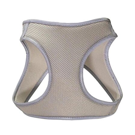 Mita Air Mesh Kedi Köpek Göğüs Tasması Çift Reflektörlü, Terletmeyen Gri / Grey